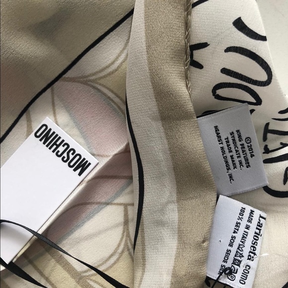 MOSCHINO brand new 100% silk scarf - Picture 2 of 2